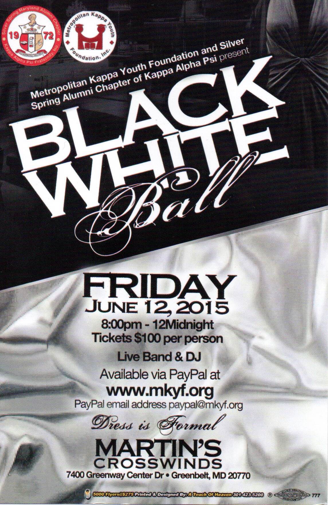 2015 Black & White Ball Back